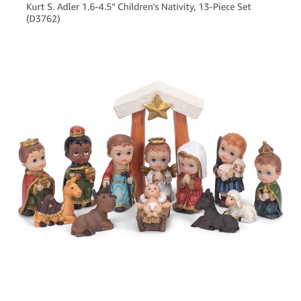 Kurt S Adler 13 Piece Childrens Nativity Set D3762 Multicolor Holiday Decor